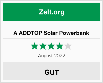 A ADDTOP Solar Powerbank Test