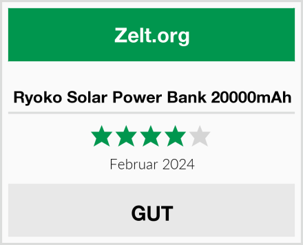  Ryoko Solar Power Bank 20000mAh Test