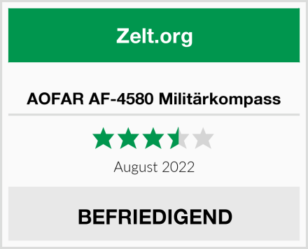  AOFAR AF-4580 Militärkompass Test