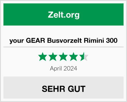  your GEAR Busvorzelt Rimini 300 Test
