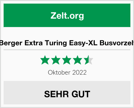 Berger Extra Turing Easy-XL Busvorzelt Test