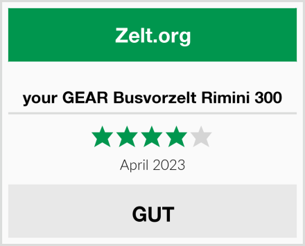  your GEAR Busvorzelt Rimini 300 Test