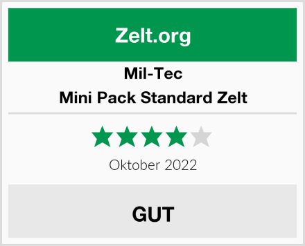 Mil-Tec Mini Pack Standard Zelt Test