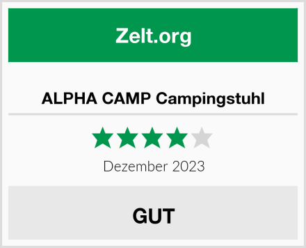  ALPHA CAMP Campingstuhl Test