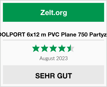  TOOLPORT 6x12 m PVC Plane 750 Partyzelt Test