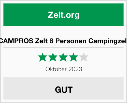  CAMPROS Zelt 8 Personen Campingzelt Test