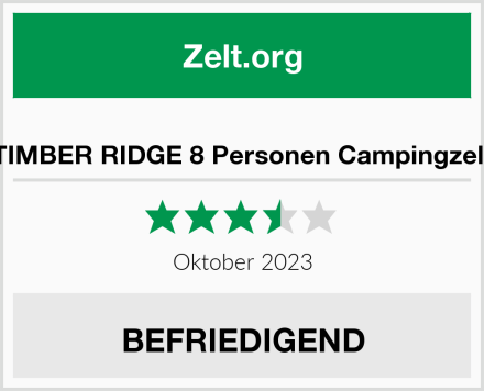  TIMBER RIDGE 8 Personen Campingzelt Test