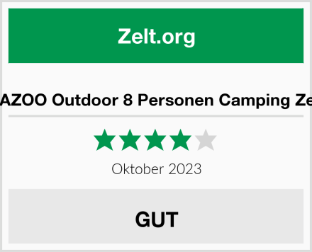  KAZOO Outdoor 8 Personen Camping Zelt Test