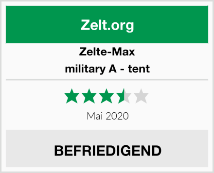 Zelte-Max military A - tent Test
