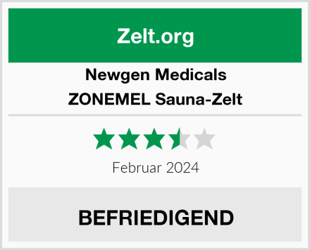 Newgen Medicals ZONEMEL Sauna-Zelt Test