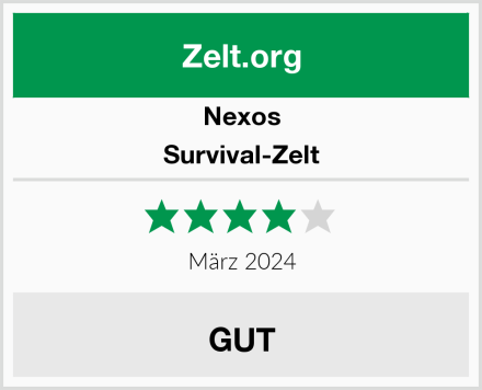 Nexos Survival-Zelt Test