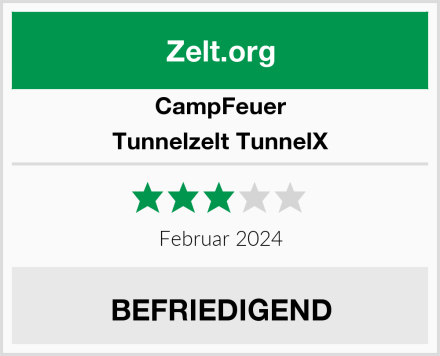 CampFeuer Tunnelzelt TunnelX Test