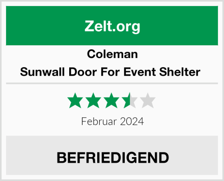 Coleman Sunwall Door For Event Shelter  Test