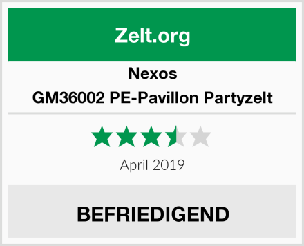 Nexos GM36002 PE-Pavillon Partyzelt Test