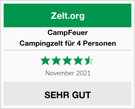 CampFeuer Campingzelt für 4 Personen Test