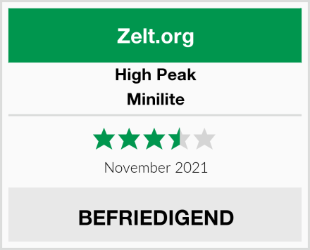 High Peak Minilite Test