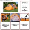  Mendler Loksa 4-Personen-Campingzelt